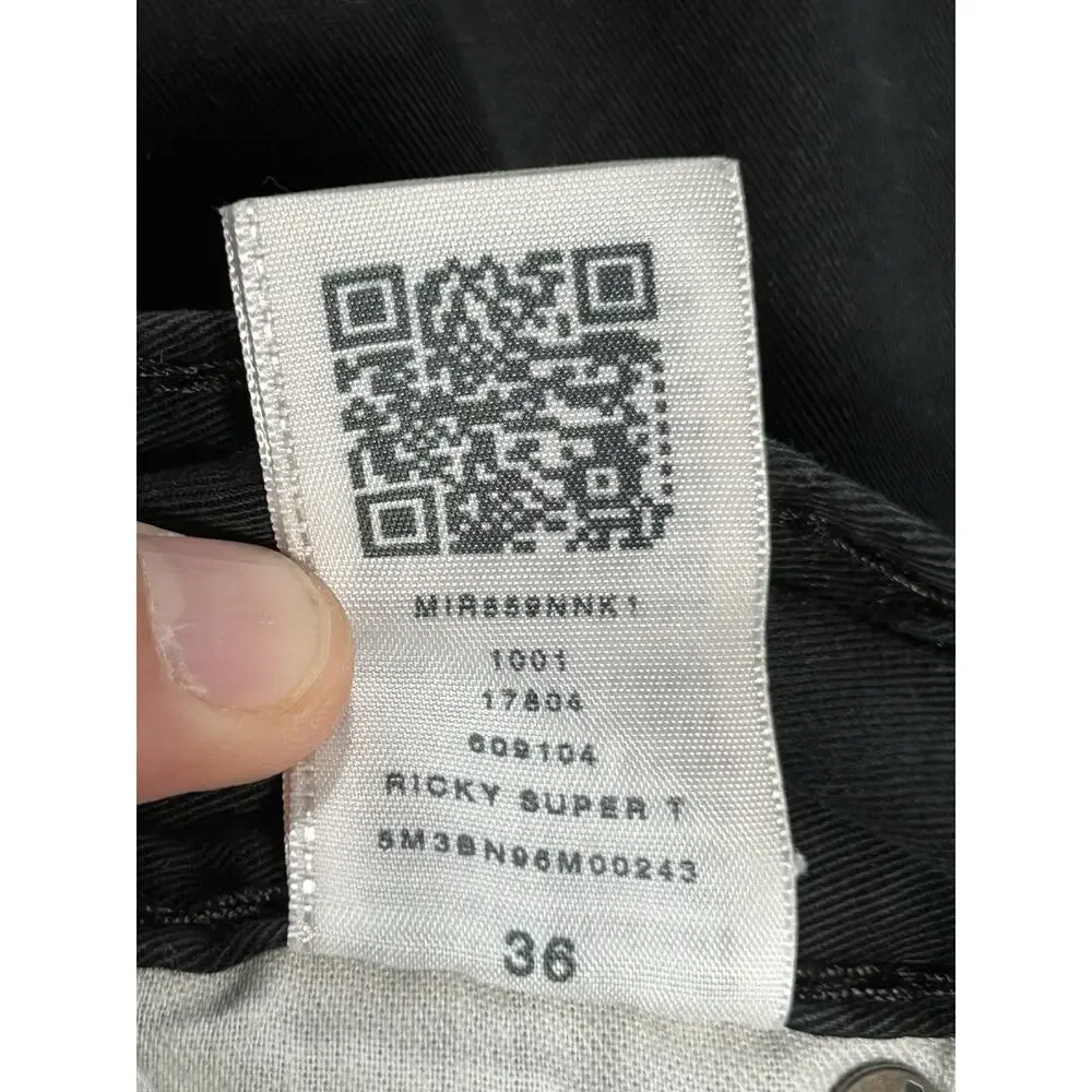 Vintage True Religion Ricky Super T Pants Mens 36x30 Relaxed Straight Black USA